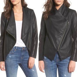 Gabrielle Faux Leather Asymmetrical Jacket